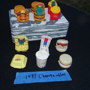 McDonald's Happy Meals Tranformer Changeables  1987